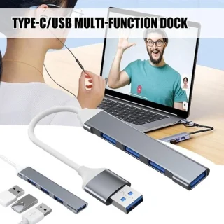 USB & Type-C hub 3.0 4-poorts