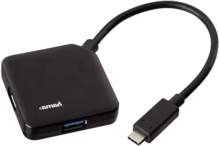 USB type-c hub 4-poorts zwart