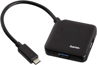 USB type-c hub 4-poorts zwart