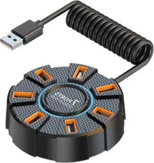 USB-uitbreidingshub 7-poorts zwart