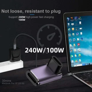 USB4 Type C adapter zwart