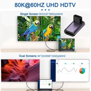 USB4 Type C adapter zwart