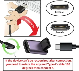 USB4 Type C adapter zwart