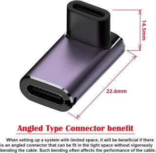 USB4 Type C adapter zwart