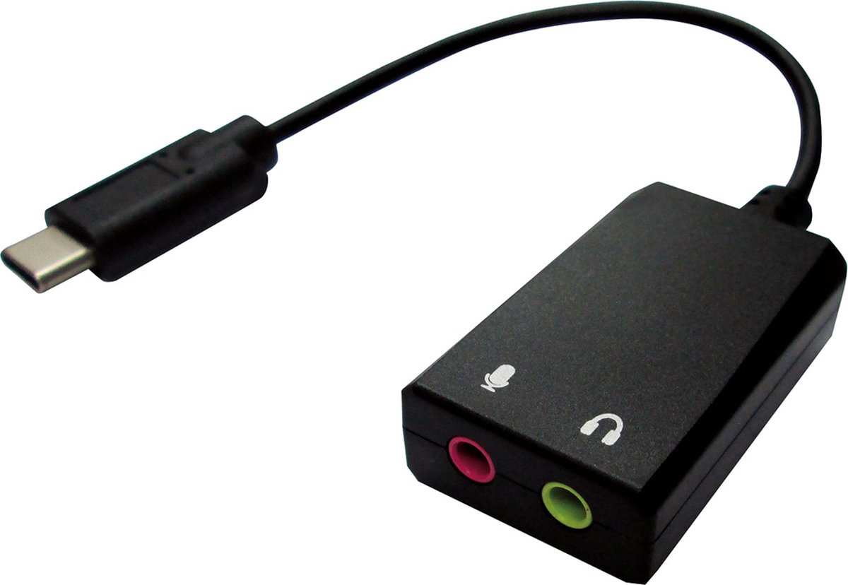 VALUE USB-C naar 2x 3,5mm Audio Adapter 0,13m Male-Female