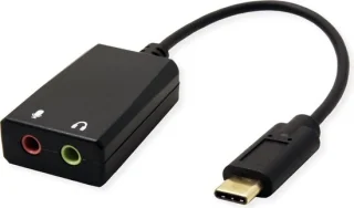 VALUE USB-C naar 2x 3,5mm Audio Adapter 0,13m Male-Female