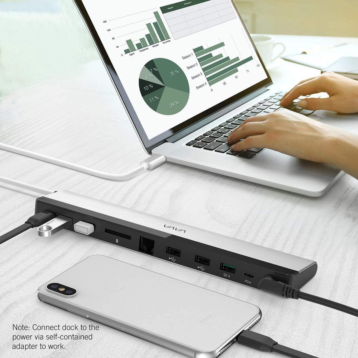 VAVA USB C Hub Docking Station EU Adapter Type C