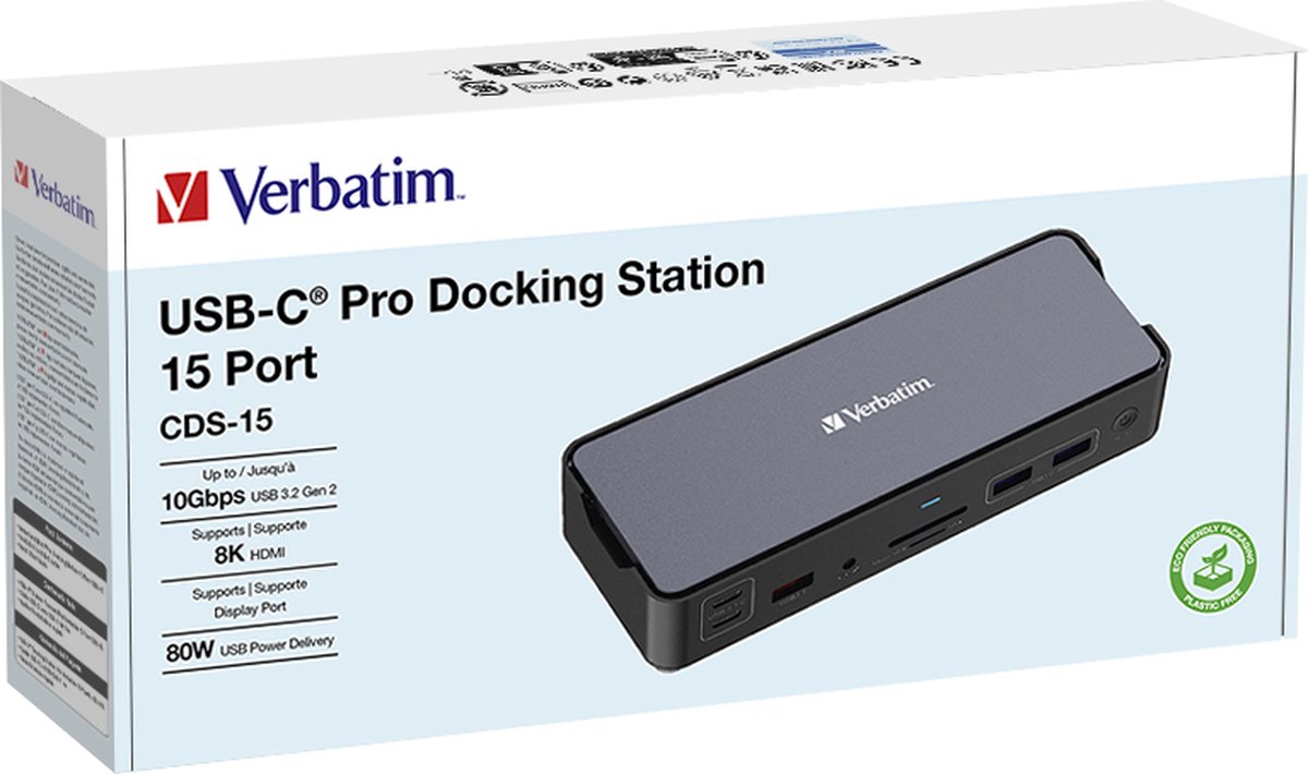 Verbatim CDS-15 USB-C dockingstation universeel