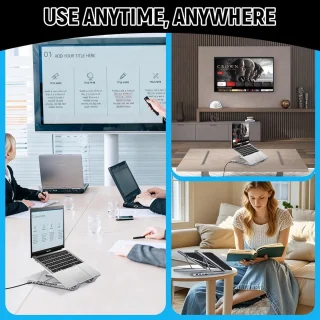 Verstelbare laptopstandaard met dockingstation