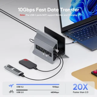 Verticaal USB-C Dockingstation