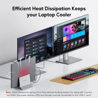 Verticaal USB-C Dockingstation