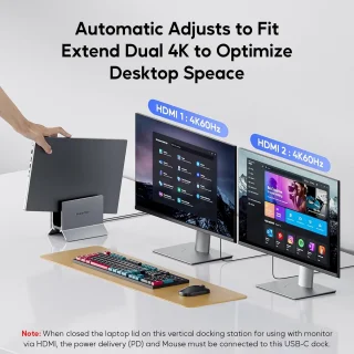 Verticaal USB-C Dockingstation