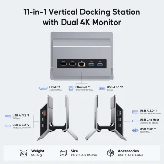 Verticaal USB-C Dockingstation