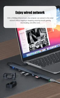 VEXON Cablehub Pro 10-in-1 USB-C Docking Station Spacegrey