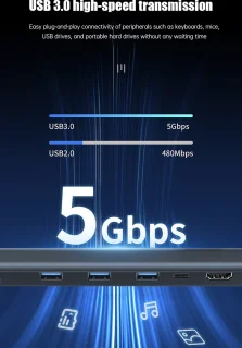 VEXON Cablehub Pro 10-in-1 USB-C Docking Station Spacegrey
