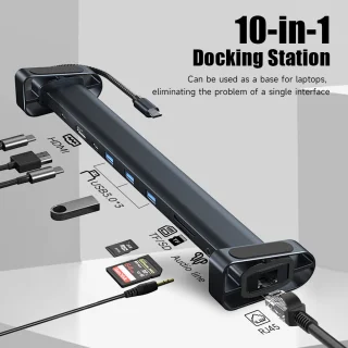 VEXON Cablehub Pro 10-in-1 USB-C Docking Station Spacegrey