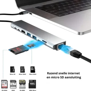 VEXON Cablehub Pro 8-in-1 USB C Hub Docking Station