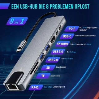 VEXON Cablehub Pro 8-in-1 USB C Hub Docking Station