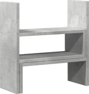 vidaXL bureau-organizer 40x17x41 cm bewerkt hout betongrijs