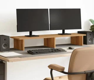vidaXL monitorstandaard bewerkt hout eiken