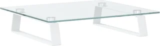 vidaXL monitorstandaard gehard glas en metaal wit