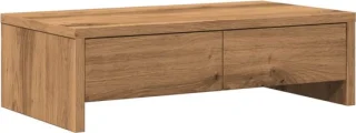 vidaXL monitorstandaard met lades 50x27x15 cm eiken