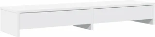 vidaXL monitorstandaard met lades wit 100x27x15 cm bewerkt hout