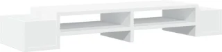 vidaXL monitorstandaard met opbergruimte 100x27x15 cm bewerkt hout wit