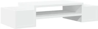 vidaXL monitorstandaard met opbergruimte 70x27x15 cm bewerkt hout wit