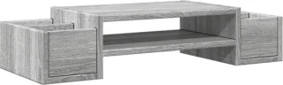 vidaXL monitorstandaard met opbergruimte 70x27x15 cm hout grijs sonoma