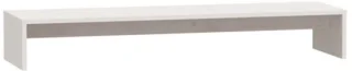 vidaXL monitorstandaard van massief grenenhout, wit, 100x27x15 cm