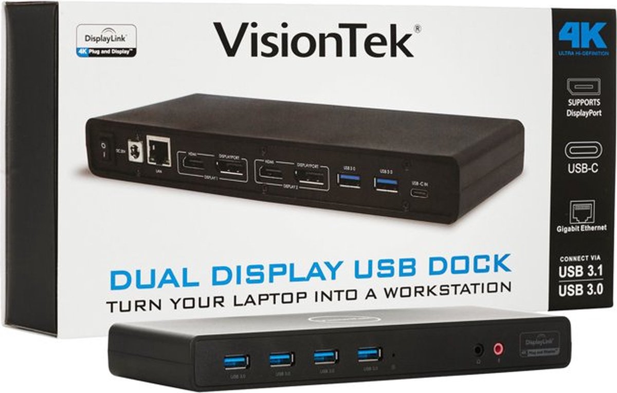 VisionTek VT4000 Dual Display USB Dock