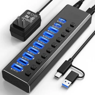 Voedingshub USB 3.2 10-poorts