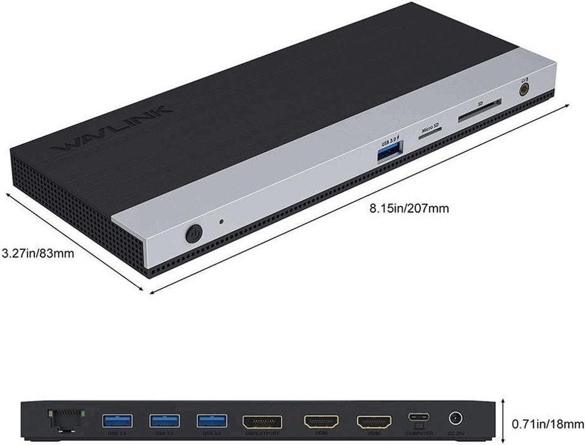 Wavlink USB-C Docking Station Thunderbolt & USB-C