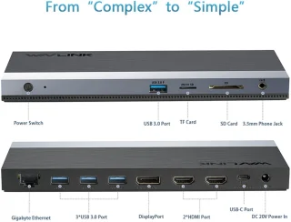 Wavlink USB-C Docking Station Thunderbolt & USB-C