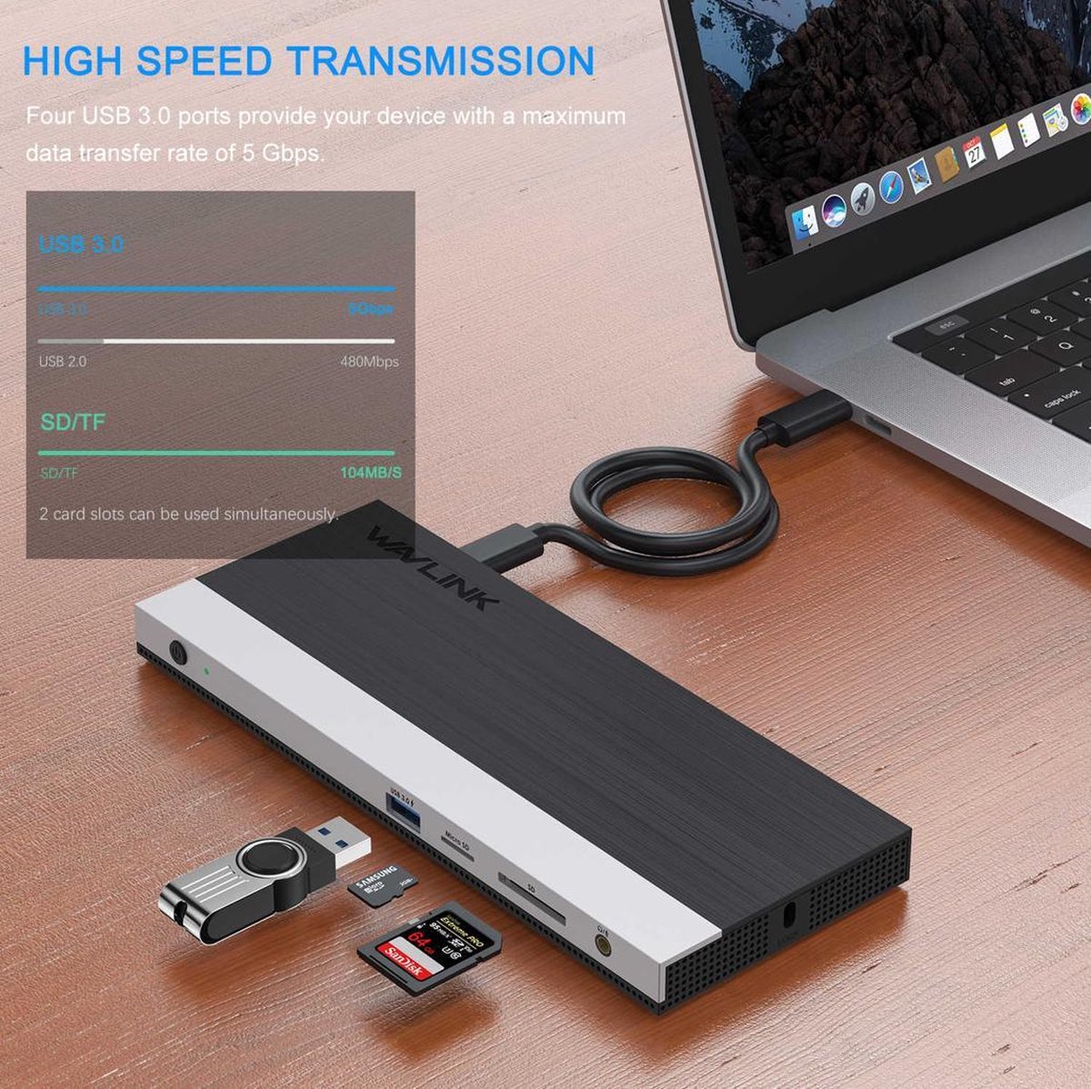 Wavlink USB-C Docking Station Thunderbolt & USB-C