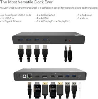 Wavlink USB-C Universal Docking Station Dual 4K Display