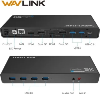 Wavlink USB-C Universal Docking Station Dual 4K Display