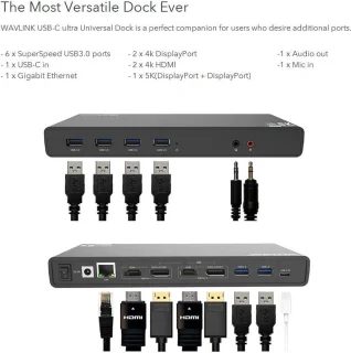 Wavlink USB-C Universal Docking Station Dual 4K