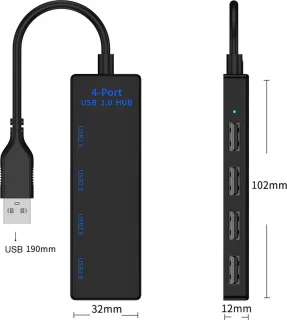 WK 4-in-1 USB 2.0 Hub Docking Station - 2 Pack