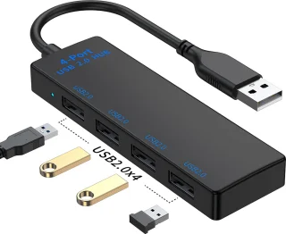 WK 4-in-1 USB 2.0 Hub Docking Station - 2 Pack