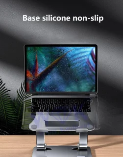 WK® All Fit Aluminium Laptopstandaard 10-17 inch Zilver