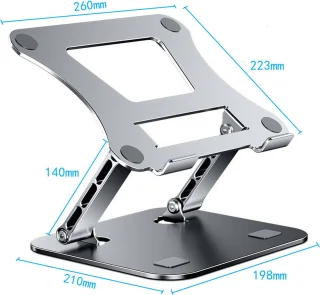 WK® All Fit Aluminium Laptopstandaard 10-17 inch Zilver