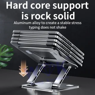 WK® All Fit Aluminium Laptopstandaard 10-17 inch Zilver