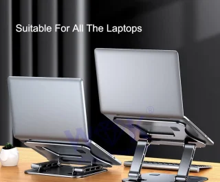 WK® All Fit Aluminium Laptopstandaard 10-17 inch Zilver
