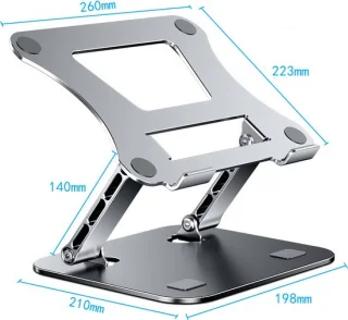 WK® All Fit Aluminium Laptopstandaard 10-17 inch Zilver