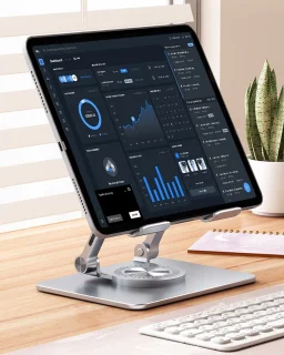 WK Aluminium iPad- en Tabletstandaard Zilver