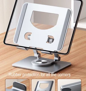 WK Aluminium iPad- en Tabletstandaard Zilver