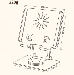 WK Aluminium Tablethouder – Zilver