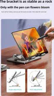 WK® Metaal Tablet Standaard voor 4,7–12 inch Tablets en Telefoons - Zilver